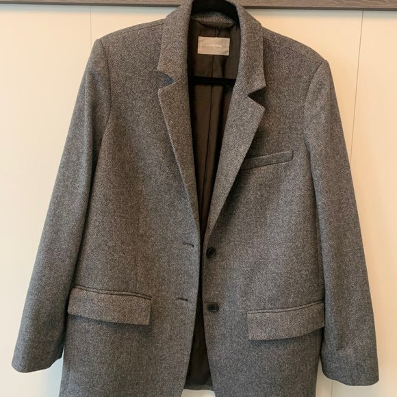 Everlane Oversized Blazer Grey Herringbone (Like New) - Picture 3 of 7